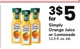 ACME Simply orange juice or lemonade offer