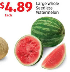 Aldi Large Whole Seedless Watermelon offer