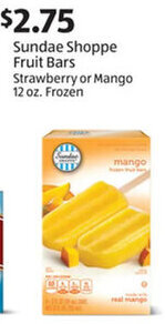 Aldi Sundae Shoppe Fruit Bars Strawberry or Mango 12 oz. Frozen offer