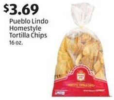 Aldi Pueblo Lindo Homestyle Tortilla Chips 16 oz. offer