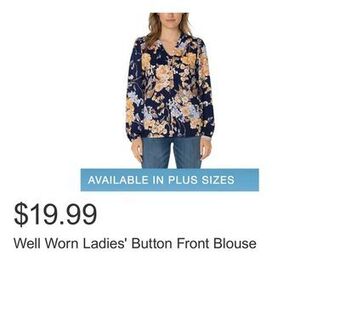 Costco Well worn ladies' button front blouse offer