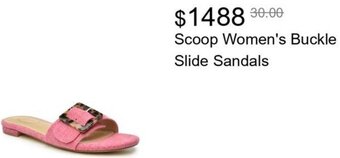 Walmart Scoop Women's Buckle Slide Sandals offer