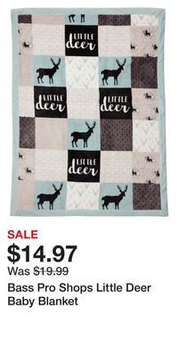 Cabela's Bass pro shops little deer baby blanket offer