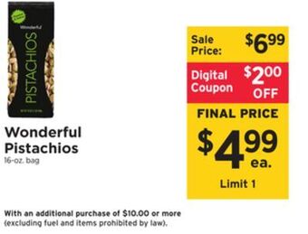 ShopRite Pistachios offer