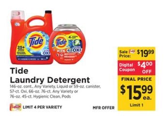 ShopRite Laundry detergent offer