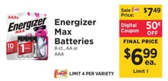 ShopRite Max batteries offer
