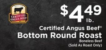 ShopRite Bottom round roast offer