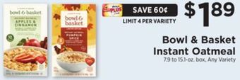 ShopRite Instant oatmeal offer