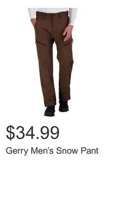 Costco Gerry men's snow pant offer