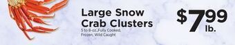 ShopRite Large snow crab clusters offer