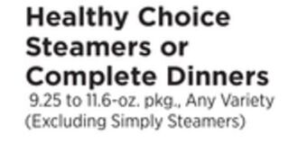 ShopRite Steamers or complete dinners offer