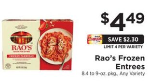 ShopRite Frozen entrees offer
