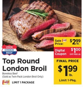 ShopRite Top round london broil offer