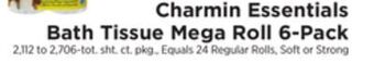 ShopRite Essentials bath tissue mega roll 6-pack offer