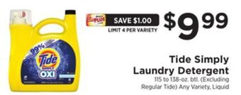 ShopRite Simply laundry detergent offer
