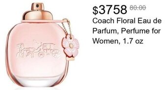 Walmart Coach Floral Eau de Parfum, Perfume for Women, 1.7 oz offer