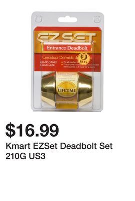 Kmart Kmart ezset deadbolt set 210g us3 offer