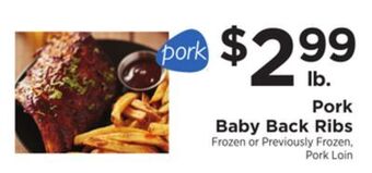 ShopRite Pork baby back ribs offer