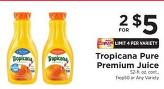 ShopRite Pure premium juice offer