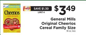 ShopRite Original cheerios cereal family size offer