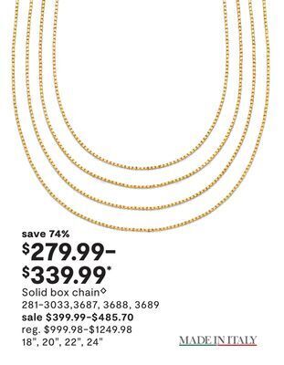 JC Penney Solid box chain◊ offer