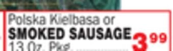 Bravo Supermarkets Smoked sausage offer