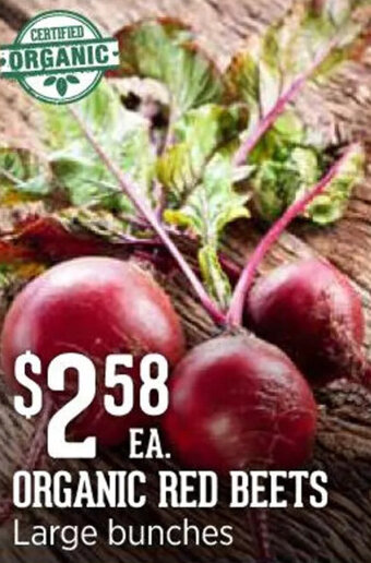 Harmons ORGANIC RED BEETS Large bunches offer