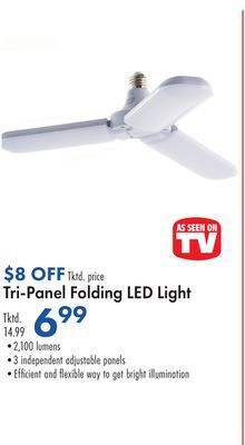 Boscov's Tri-panel folding led light offer