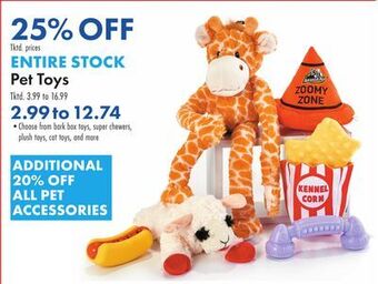 Boscov's Pet toys offer
