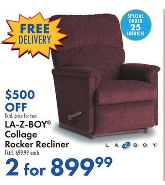 Boscov's La-z-boy collage rocker recliner offer