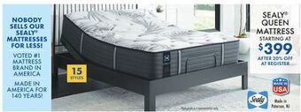 Boscov's Sealy queen mattress offer