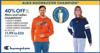 Boscov's Mens and ladies champion offer