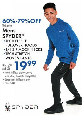 Boscov's Mens spyder offer