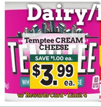 Dearborn Market Temptee cream cheese offer