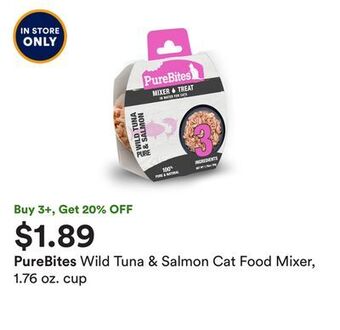 Petco Wild tuna & salmon cat food mixer, 1.76 oz. cup offer