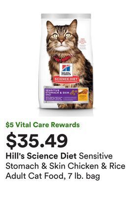 Petco Sensitive stomach & skin chicken & rice adult cat food, 7 lb. bag offer