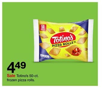 Target Totino's 50-ct. frozen pizza rolls offer