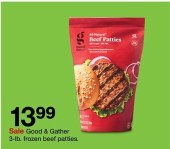 Target Good & gather 3-lb. frozen beef patties offer