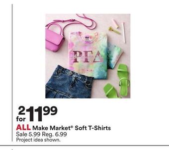 Michaels All make market soft t-shirts offer