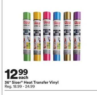 Michaels 36 siser heat transfer vinyl offer