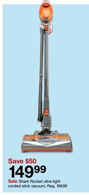 Target Shark rocket ultra-light corded stick vacuum offer