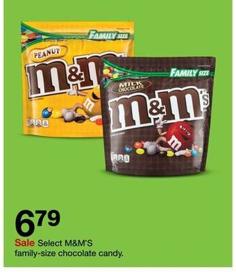 Target Select m&m's family-size chocolate candy offer