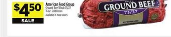 Dollar General American food group ground beef chub offer