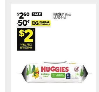 Dollar General Huggies wipes offer