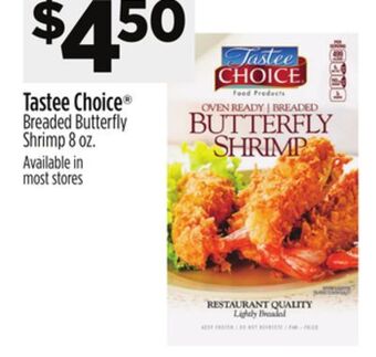 Dollar General Tastee choice breaded butterfly shrimp offer