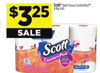 Dollar General Scott bath tissue comfortplus offer