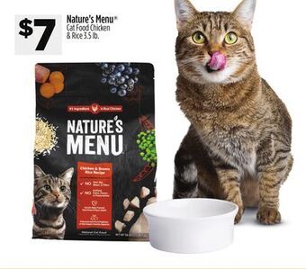 Dollar General Nature's menu cat food chicken & rice offer