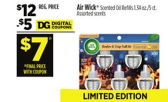 Dollar General Air wick scented oil refills offer