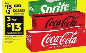 Dollar General Coca-cola or sprite offer