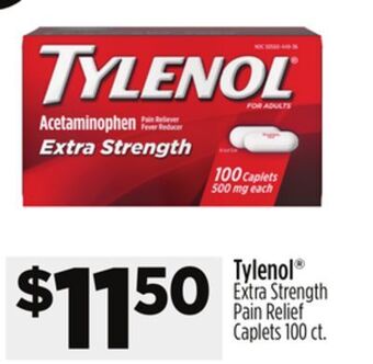 Dollar General Tylenol extra strength pain relief caplets offer